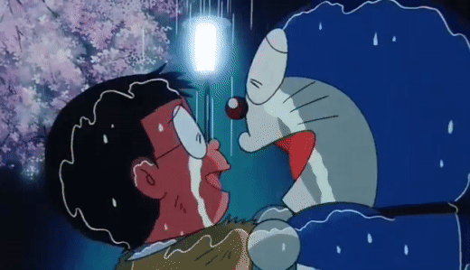 Hình ảnh Doraemon và Nobita khóc