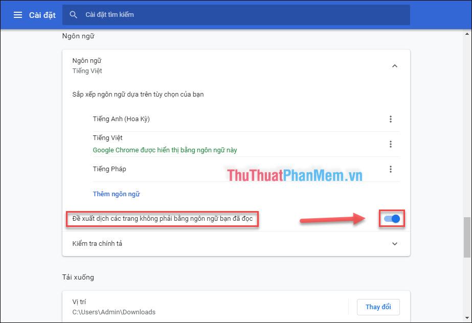 Thay đổi ngôn ngữ Chrome từ tiếng Anh sang tiếng Việt