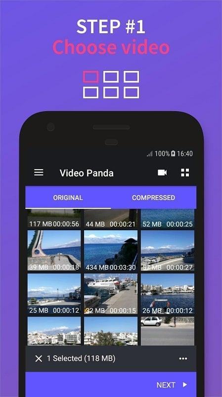 Chế độ máy nén video Panda