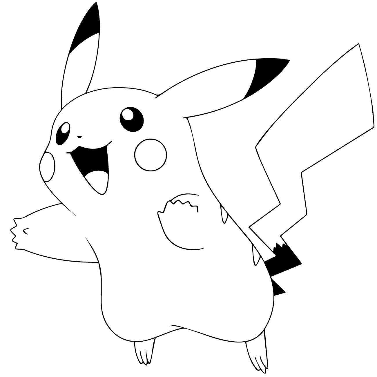 Vẽ pokemon cho bé tập tô màu