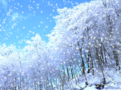 Hoạt hình phong cảnh tuyết rơi mùa đông tuyệt đẹp