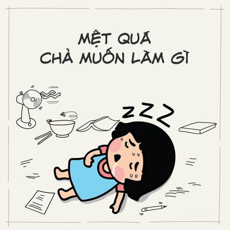 Hình ảnh mệt mỏi dễ thương nhất