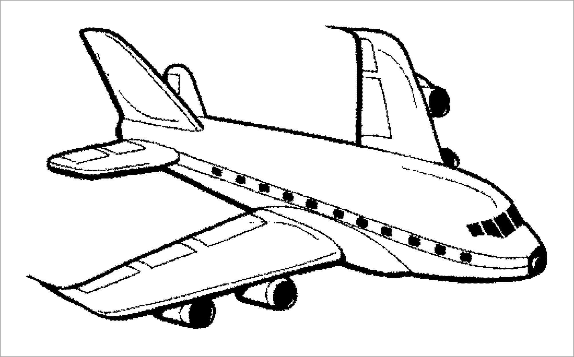 Children practice coloring airplanes