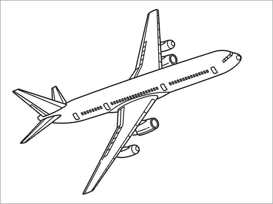 Airplane pictures for kids to practice coloring