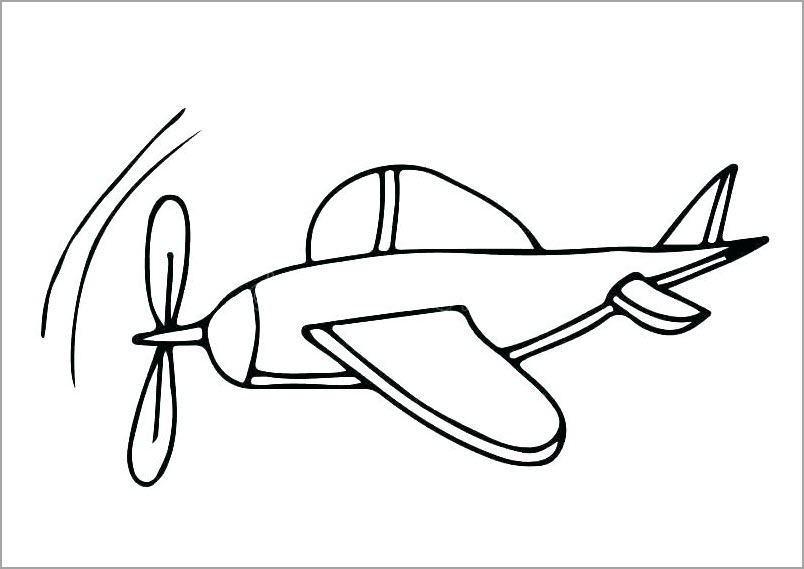 Flying airplane pictures for kids to color