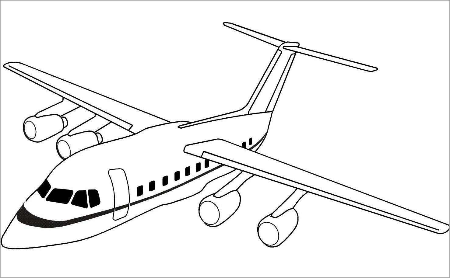 Airplane coloring page