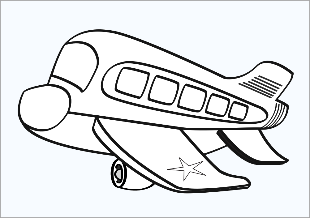 Airplane theme coloring pages