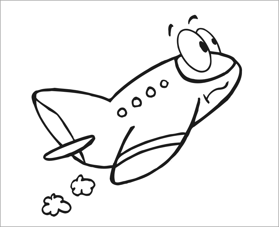 Beautiful airplane coloring pages for kids