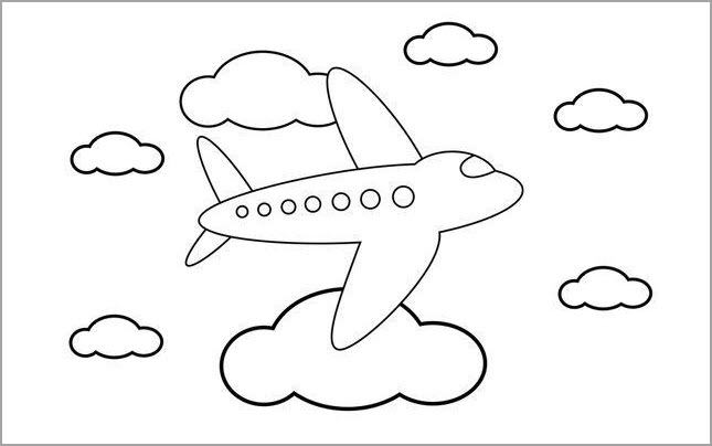 Beautiful airplane coloring pages