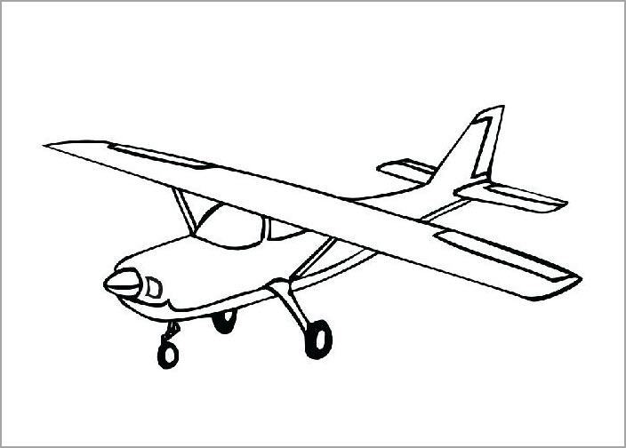 Airplane coloring page for kids