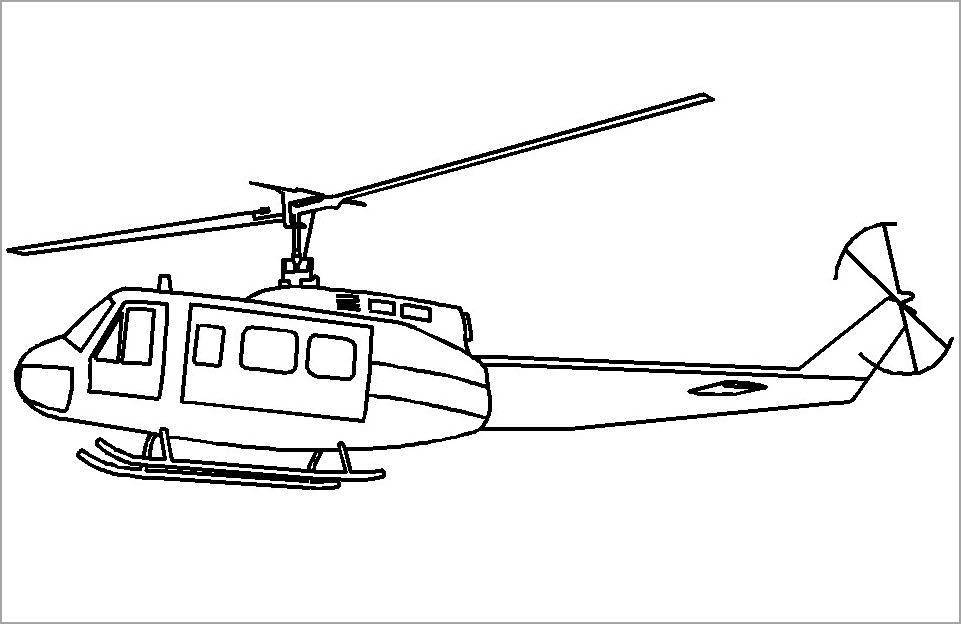 Helicopter coloring page