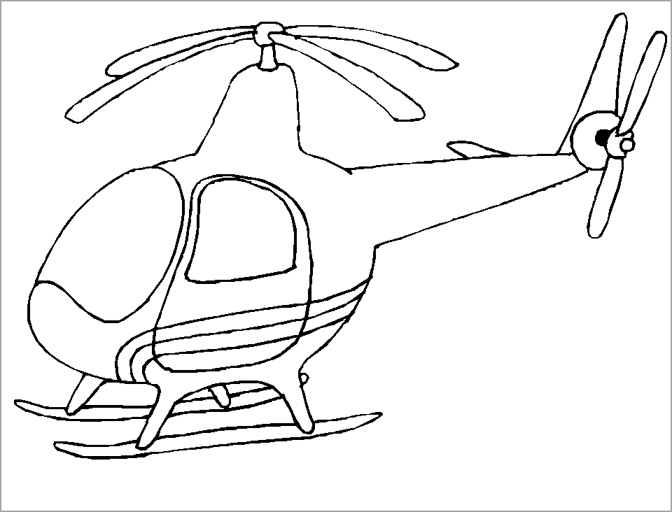 Beautiful airplane coloring page