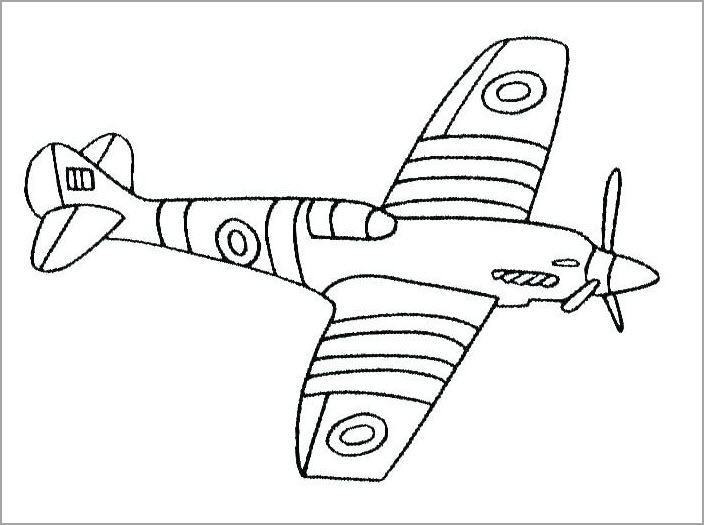 Beautiful airplane coloring pages for kids to color