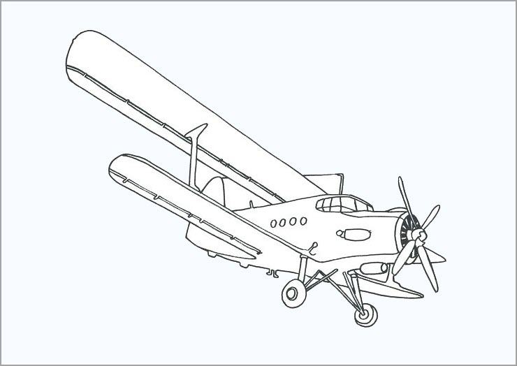 Airplanes for kids to color