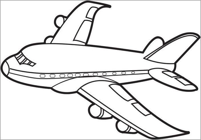 Beautiful airplanes for kids to color