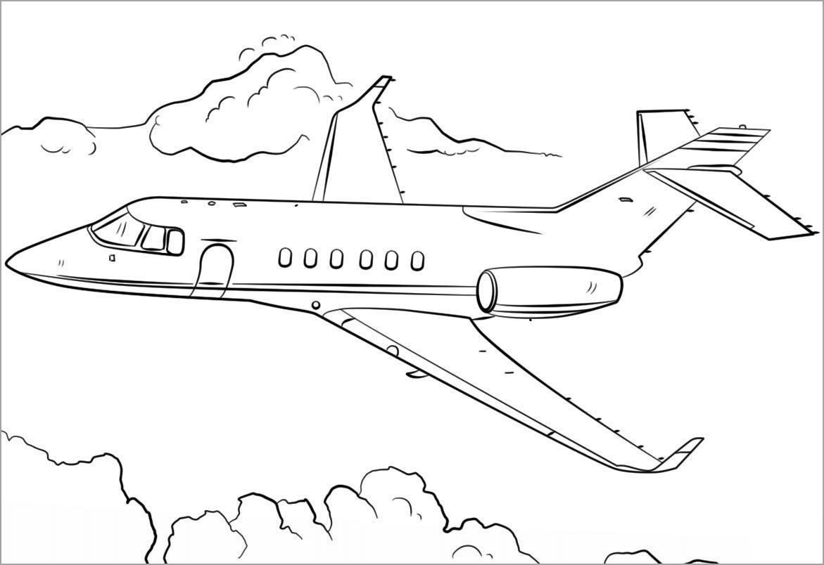 Airplane theme coloring book