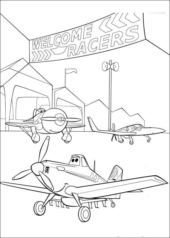 Coloring for kids with airplane theme