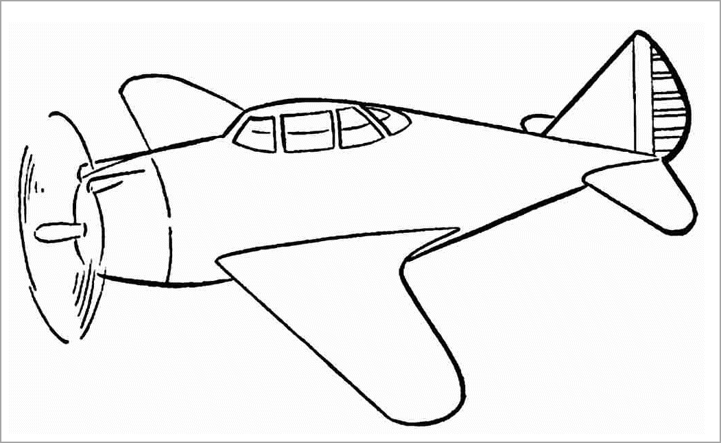 Airplane coloring book for kids