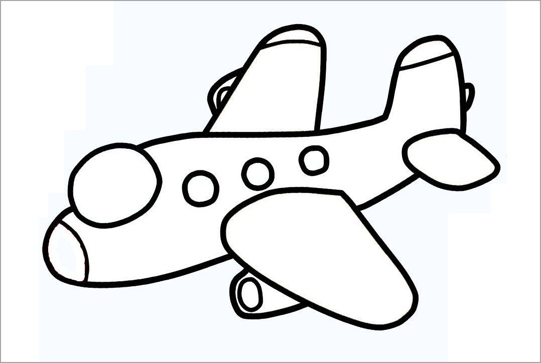 Airplane coloring for kids