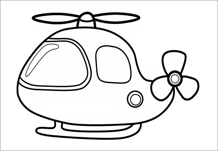 Helicopter coloring for kids