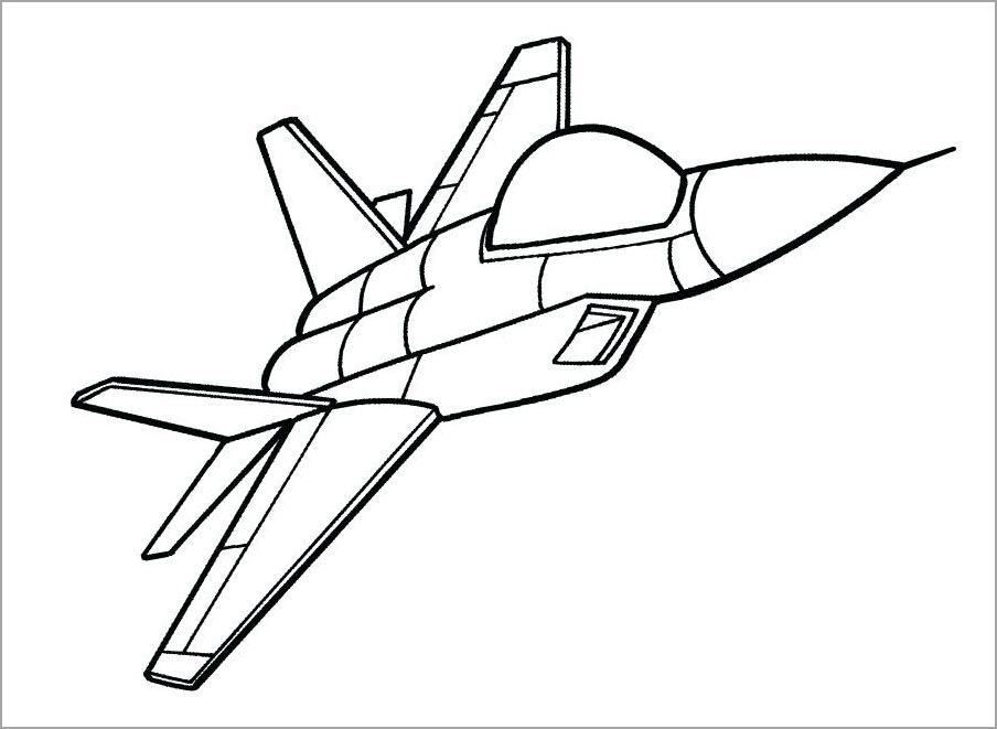 Coloring pictures of airplanes for kids