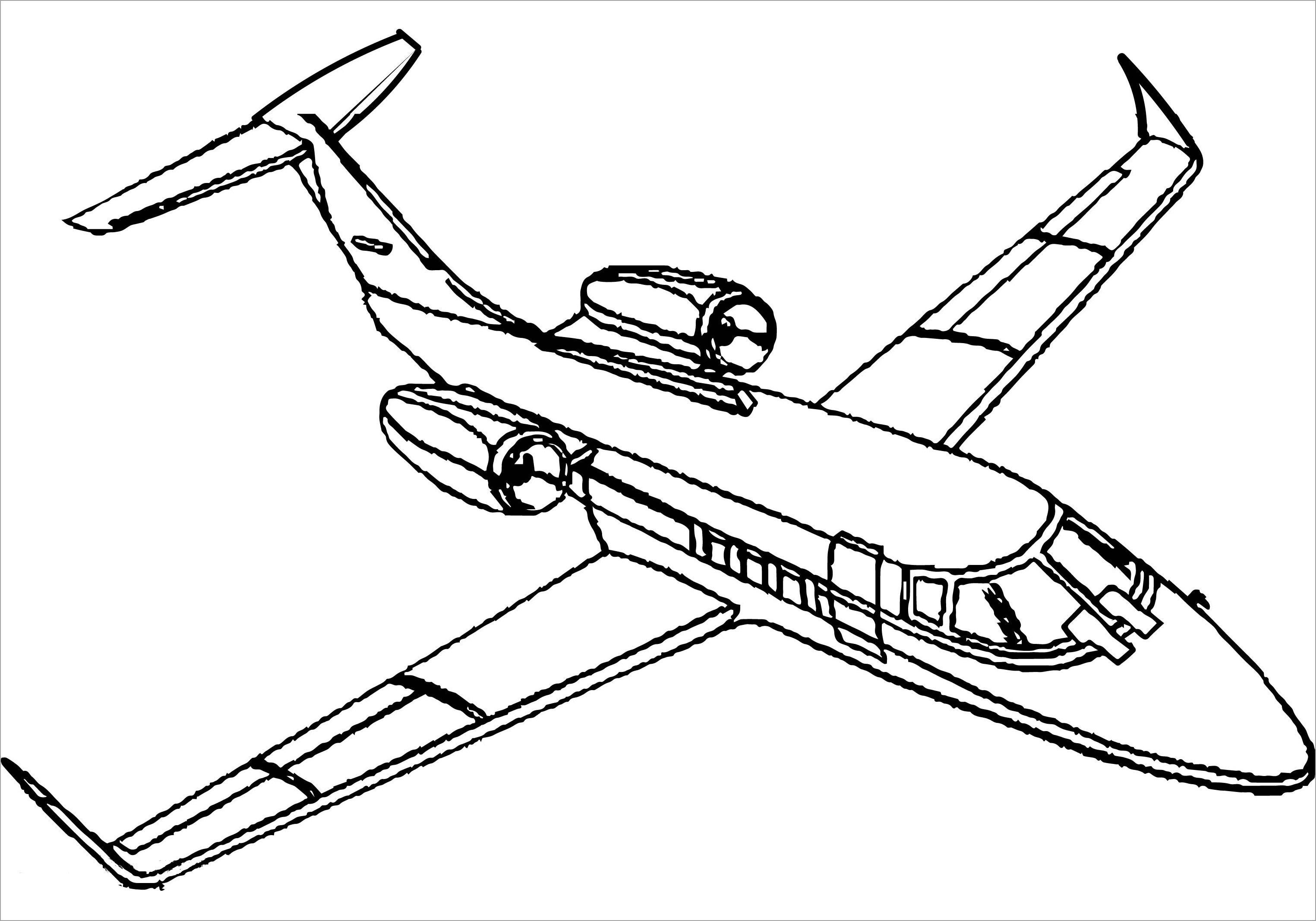 Airplane-themed coloring pages for kids