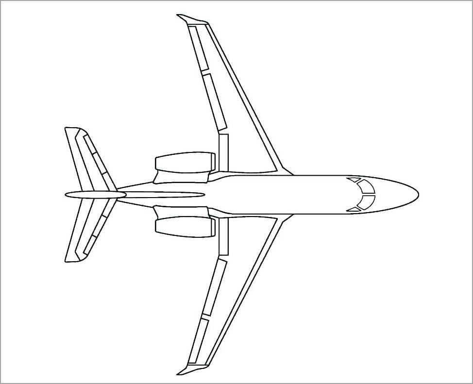 Drawing airplanes for children to practice painting