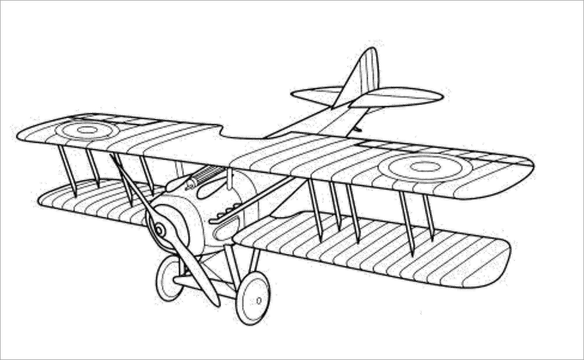 Airplane theme coloring pages