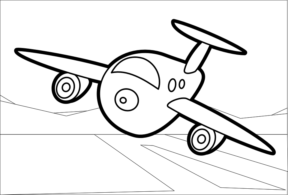 Airplane theme coloring book