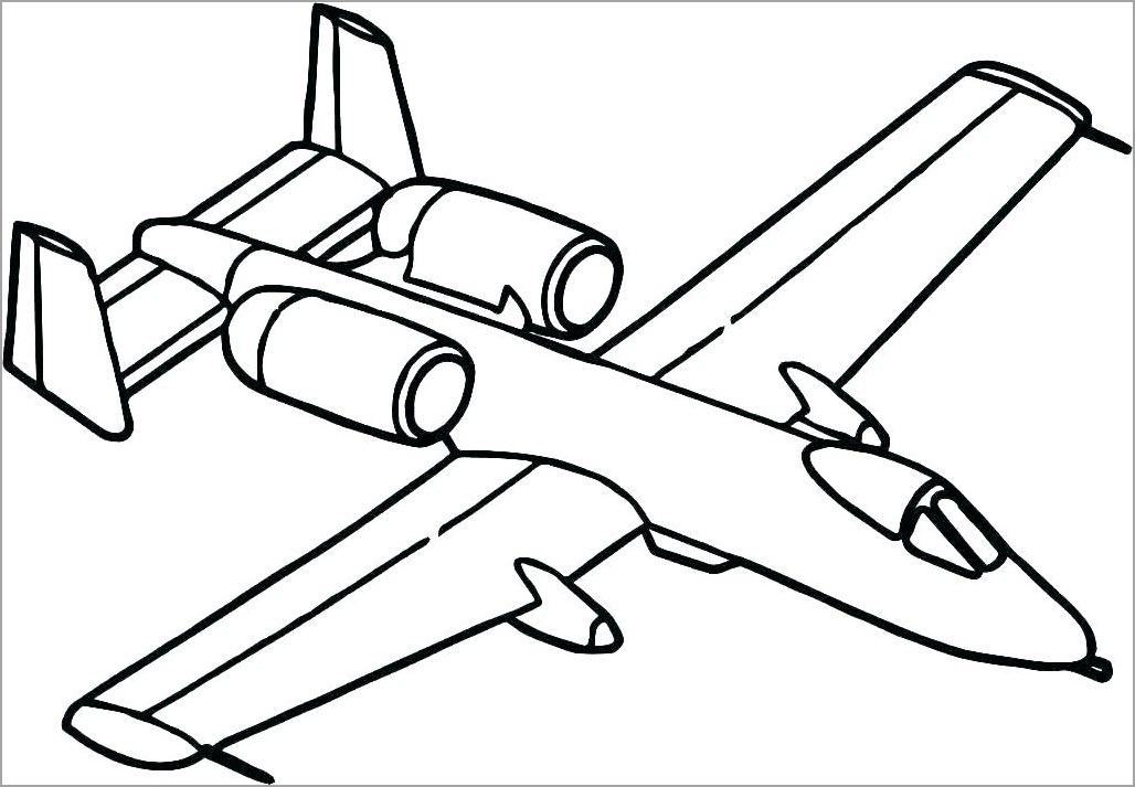 Beautiful airplane coloring pages