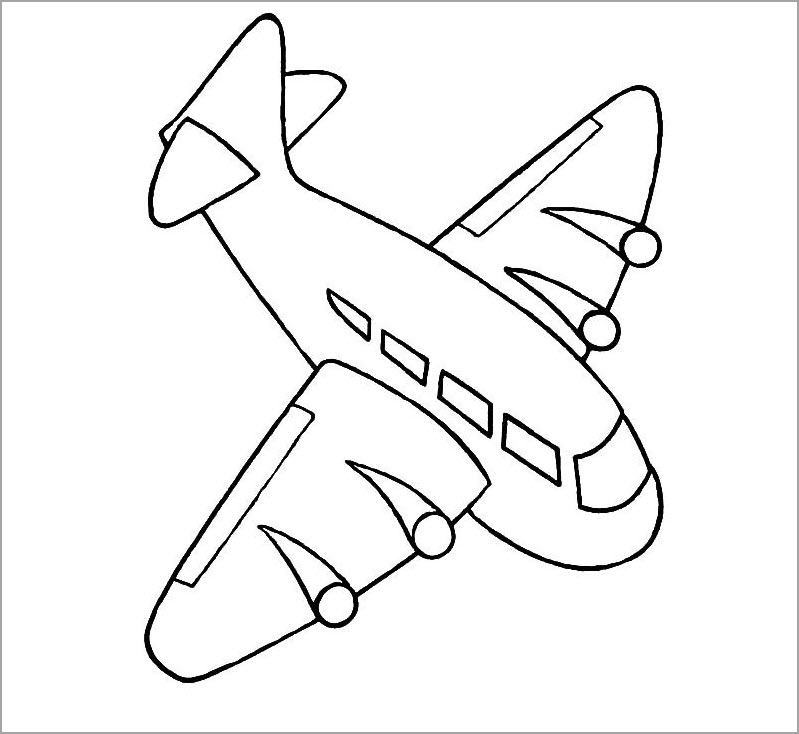 Airplane coloring pages for kids