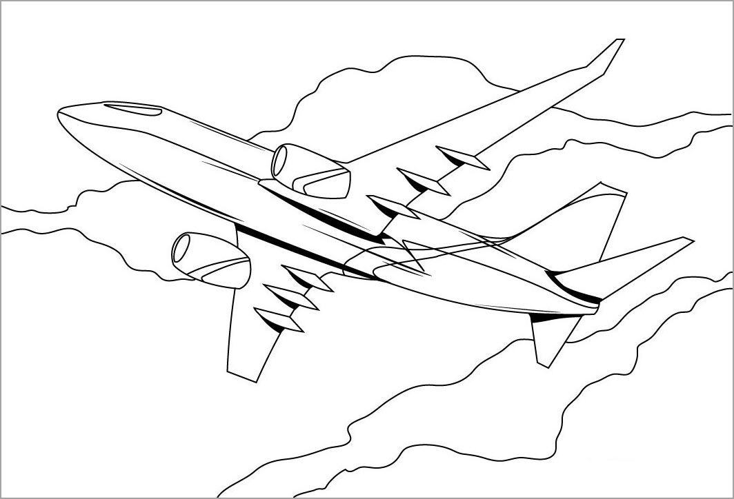 Airplane coloring page