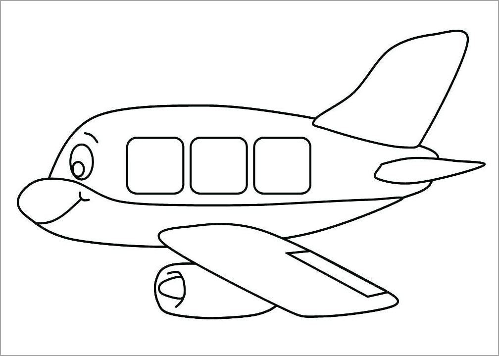 Beautiful airplane coloring pages for kids