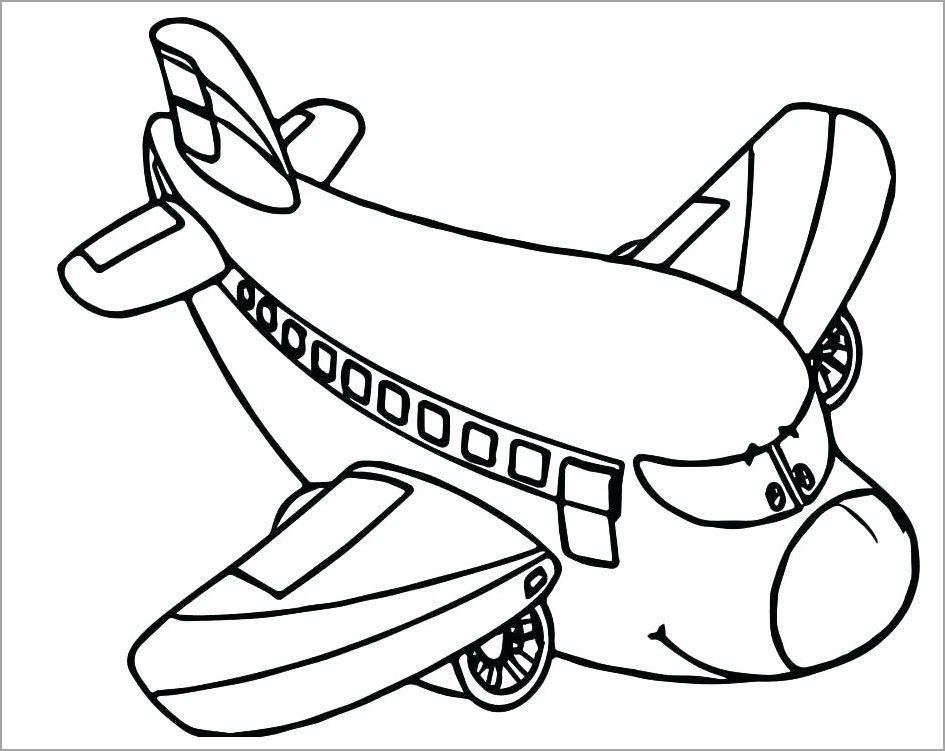 Airplane coloring pages for kids