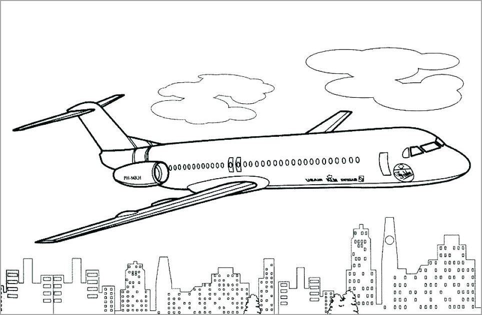 Airplane theme coloring pages