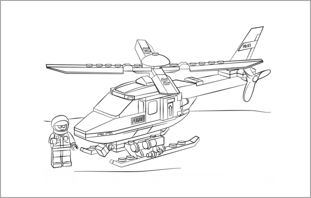 Helicopter coloring pages