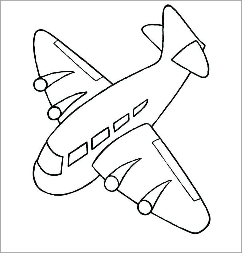 Airplane coloring page