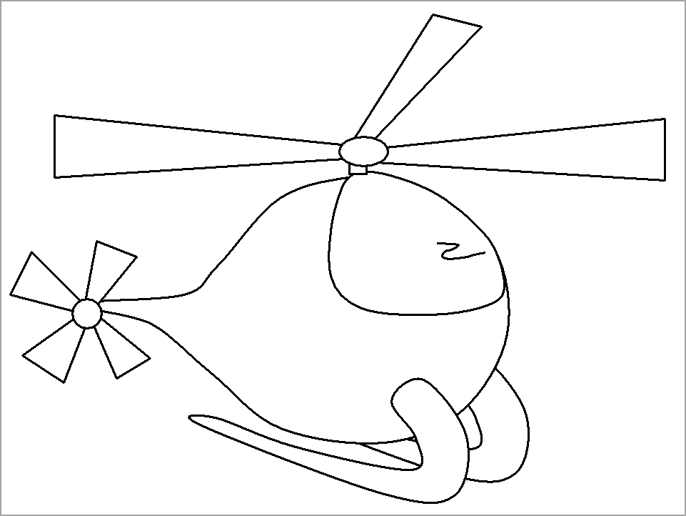 Beautiful airplane coloring page