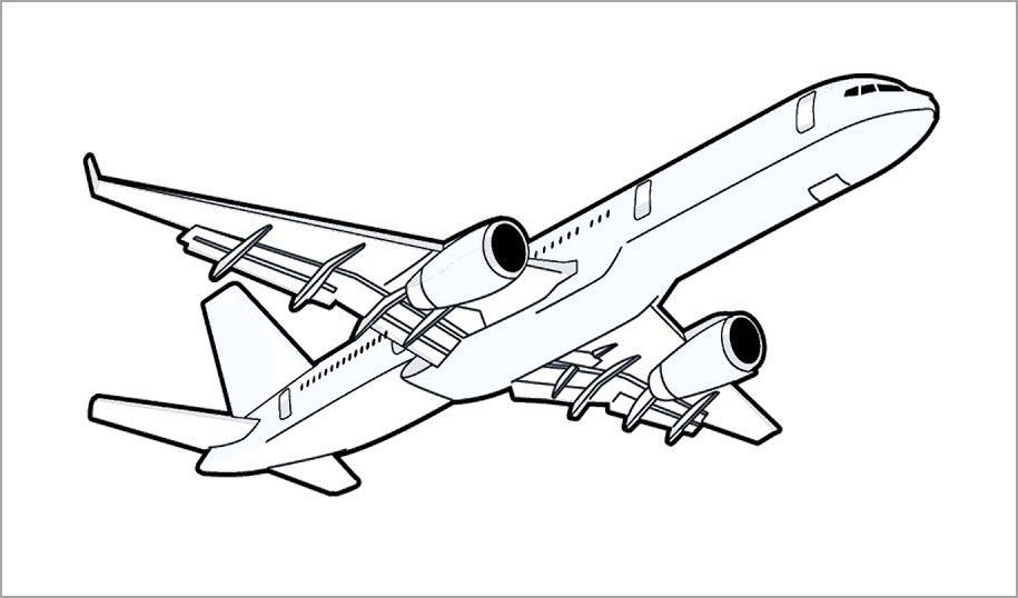 The most beautiful airplane coloring page