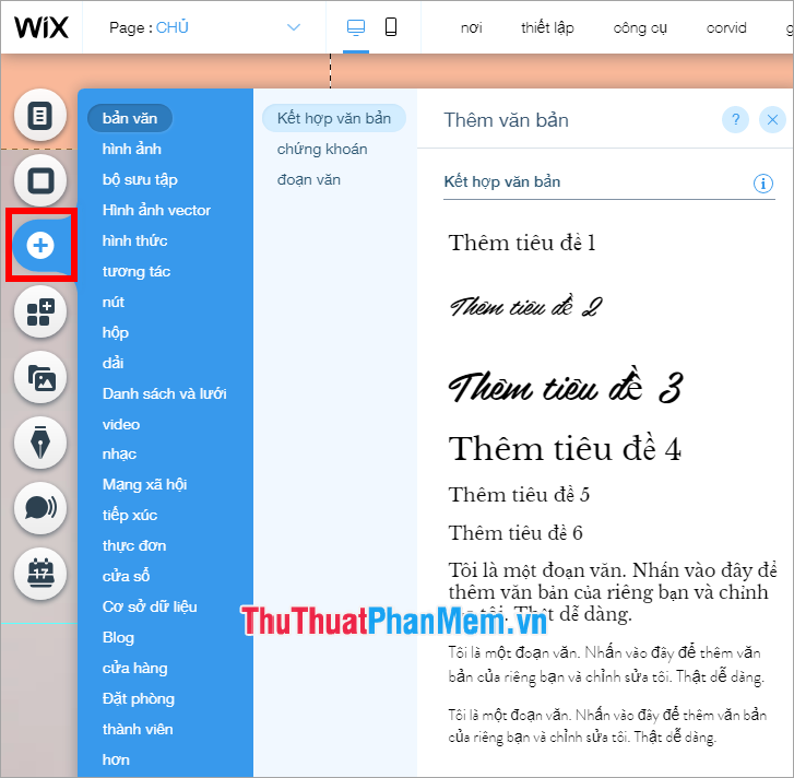 Thêm đối tượng vào một trang web