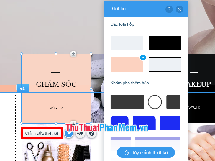 Chỉnh sửa thiết kế