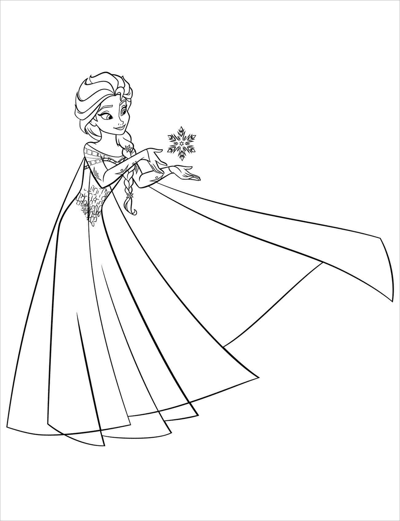 Tranh tô màu công chúa Elsa