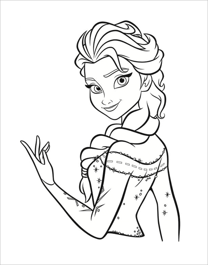Tranh tô màu công chúa Elsa đẹp nhất