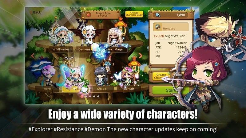 Bản mod MapleStoryM miễn phí