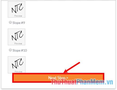 Nhấn Next Step để chuyển sang bước tiếp theo