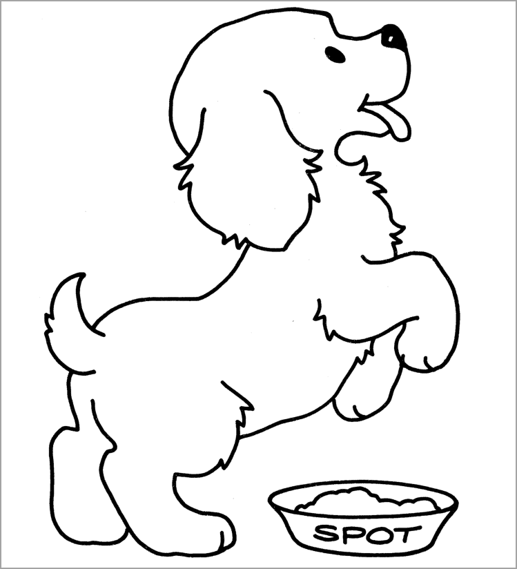 Tranh vẽ con chó cho bé tập vẽ