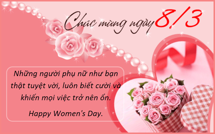Chúc mừng ngày quốc tế phụ nữ 8 tháng 3