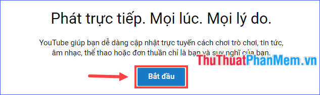 Nhấp vào Bắt đầu