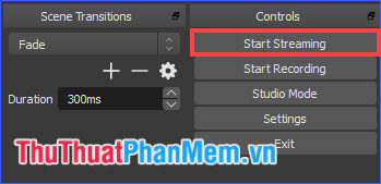 Nhấn Start Streaming để bắt đầu truyền phát