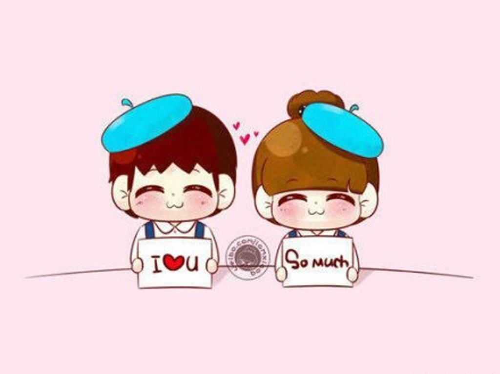 Hình ảnh tình yêu chibi dễ thương